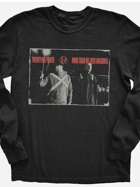 21 Pilots More Than I Ever Imagined Long Sleeve T Shirt In black Size S NWT